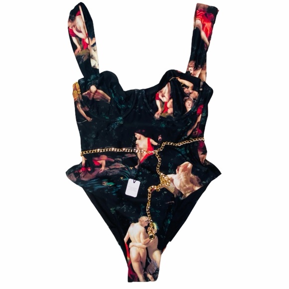 NWT WeWoreWhat Painted Angels Danielle One-Piece - Picture 5 of 10